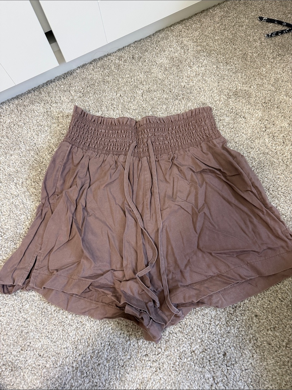 Abercrombie & Fitch Smocked Waist Brown Women’s Shorts